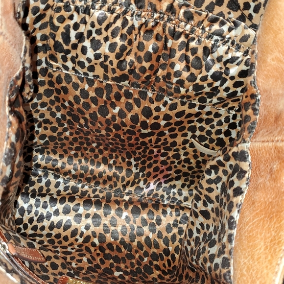 STEVEN BY STEVE MADDEN Large Brown Distressed Cotton Canvas Purse with L… - Picture 10 of 12